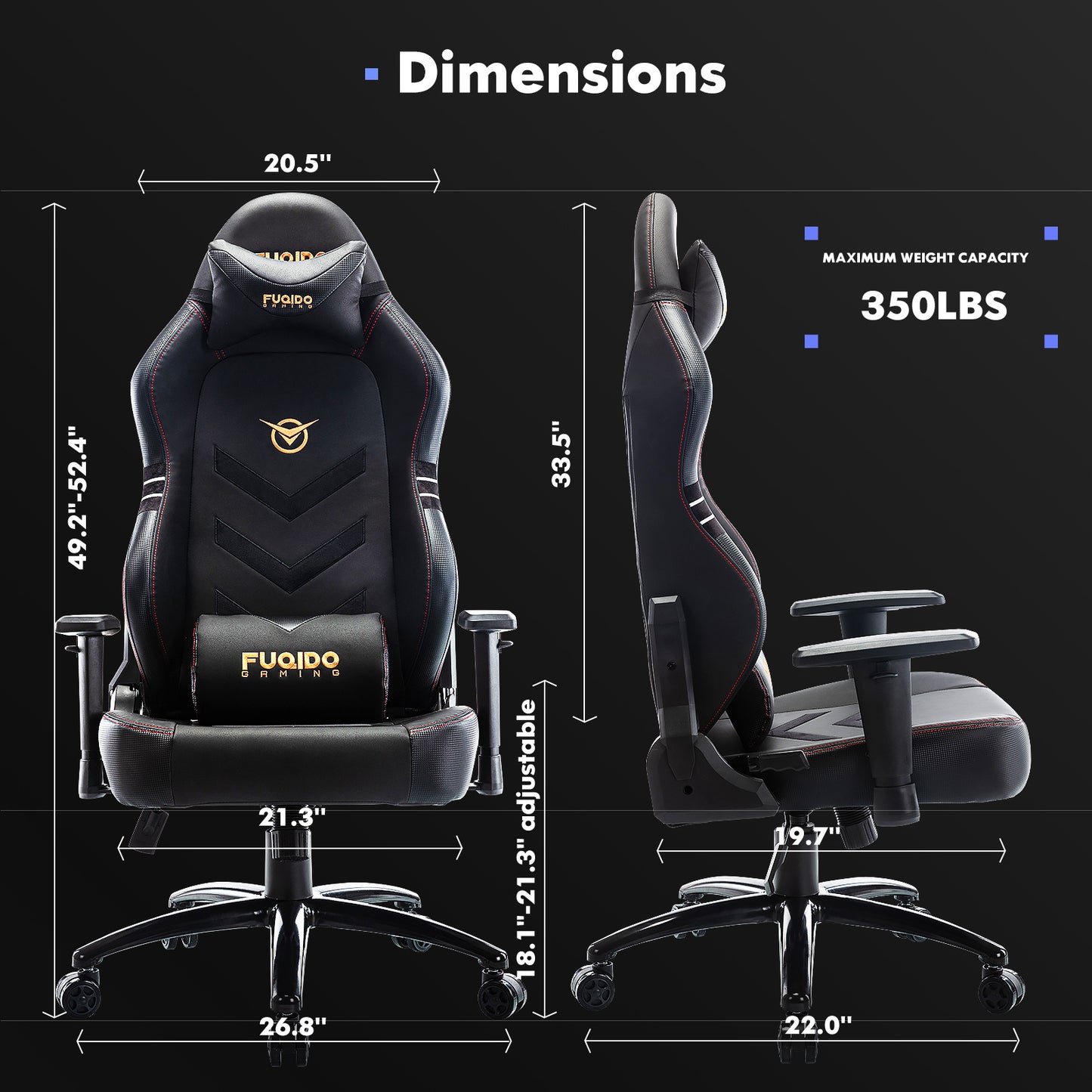 Reclining Gaming Chair with Retractable Footrest