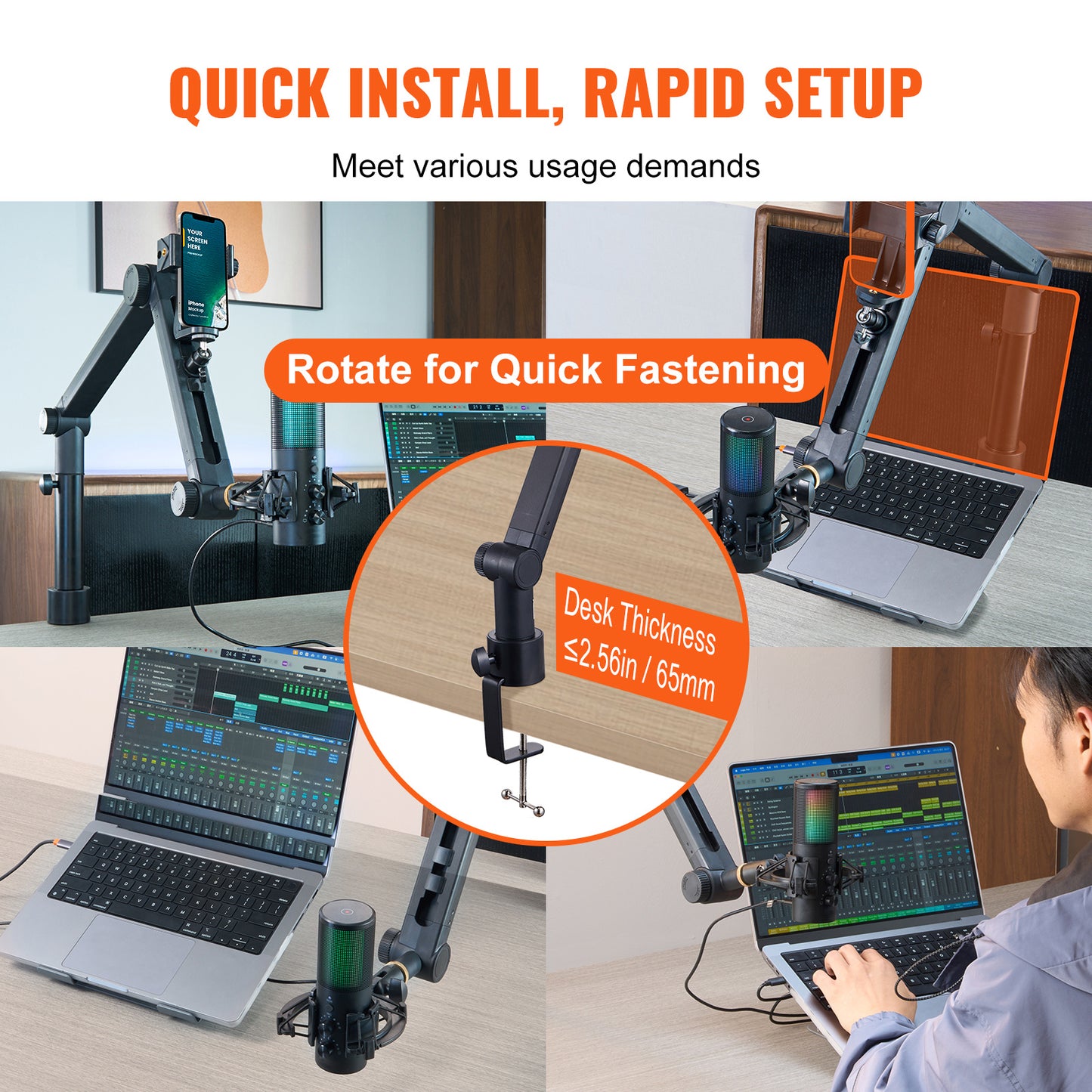 VEVOR Microphone Boom Arm With Desk Mount